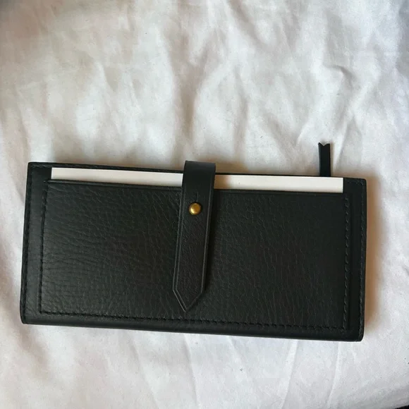 Madewell Wallet Leather Post Black NEW - Picture 5 of 9